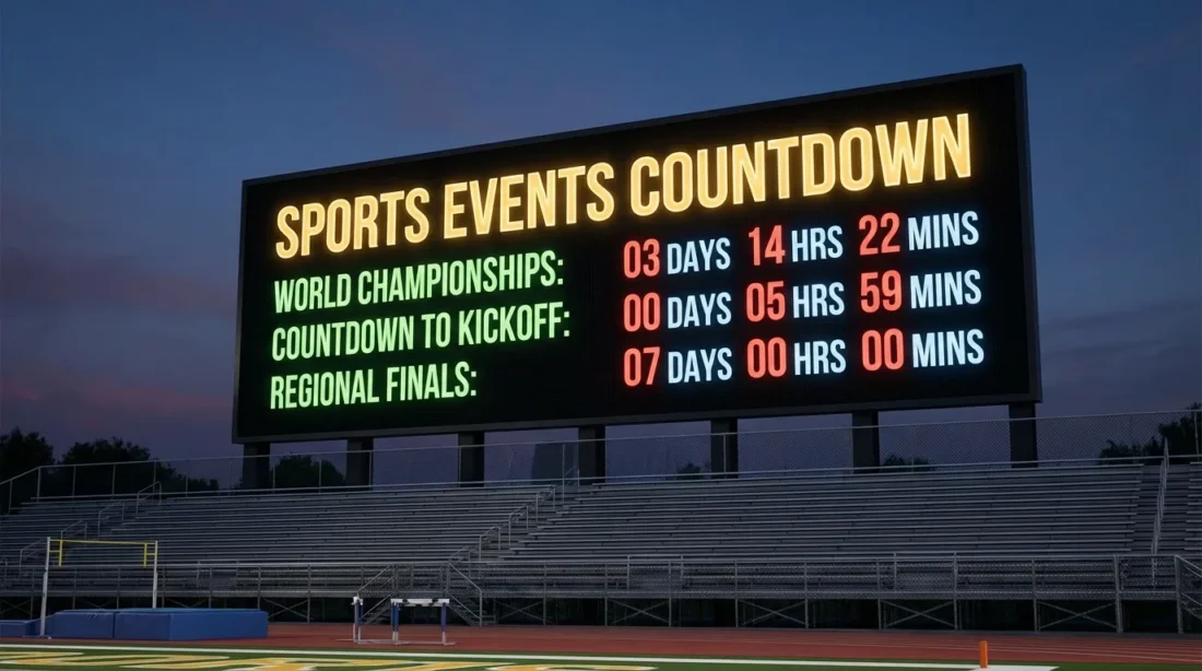 Sports Events Countdown | How Many Days Until the Next Big Game? - Days-To